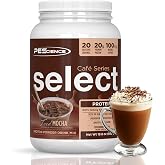 PEScience Select Cafe Protein Coffee Powder, Iced Mocha, 20 Servings | 100mg Caffeine, 20g Iced Protein Coffee Powder or Creamer