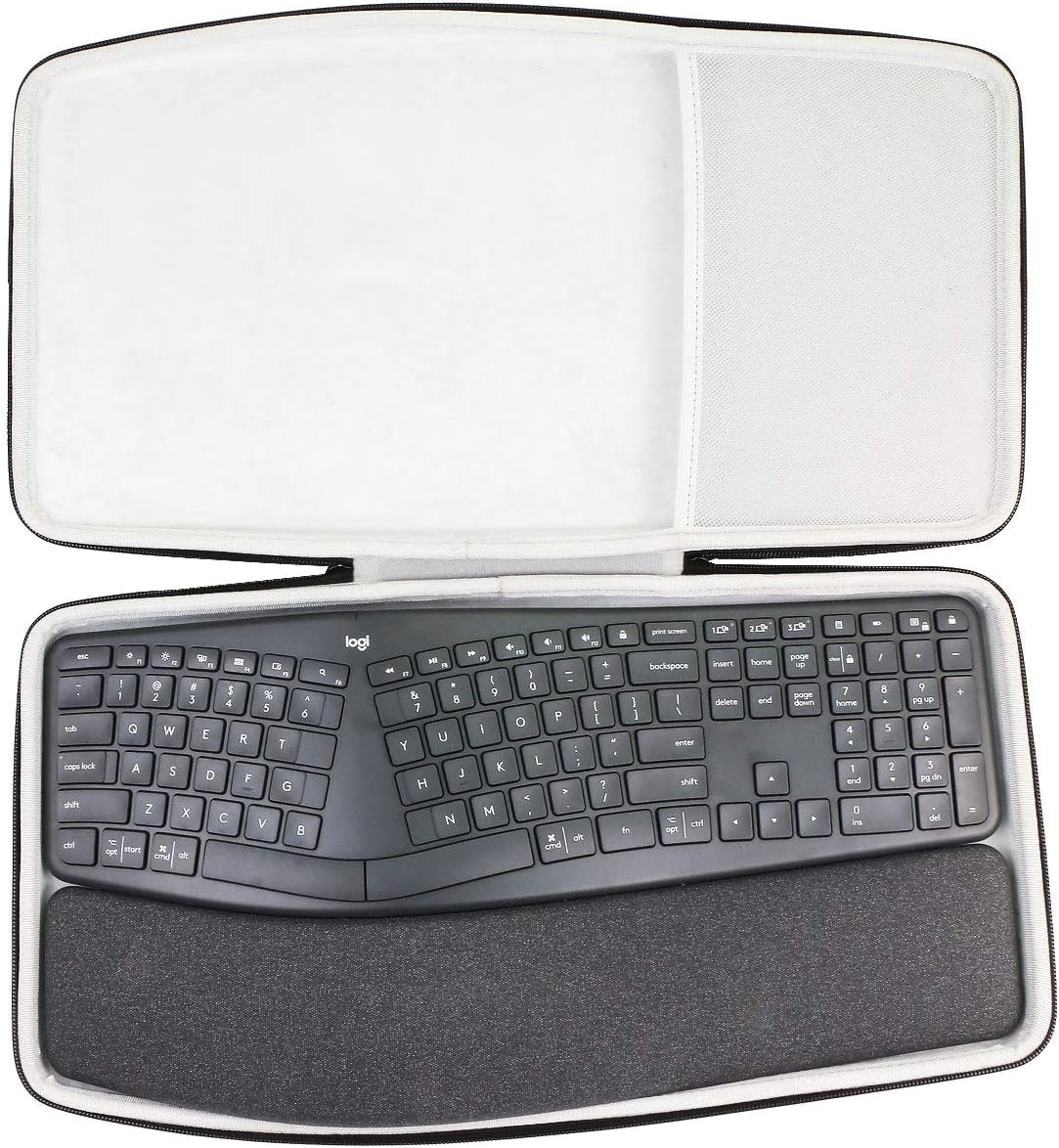 co2CREA Hard Travel Carrying Case for Logitech ERGO K860 keyboard,(Case Only,Excluding keyboard)