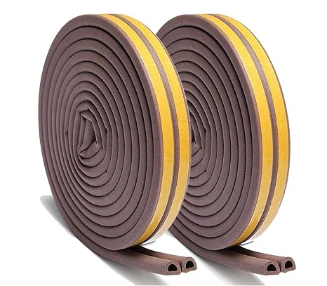 Dichtungsband für Türen,Adkwse Türen Dichtung D-Profil Gummidichtung Fensterspalten Gegen kalte Zugluft, Lärm (2 Rollen insge