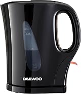 Daewoo Essentials 1.7L Fast Boil Electric Kettle Black Cordless Auto Shut-Off