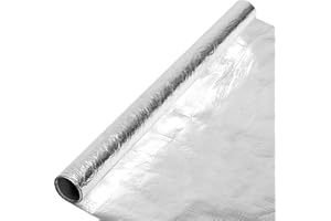 BOOROH Radiant Barrier Insulation Roll 15.3 Lbs Per 1000 sq. ft, Attic Insulation Roll 4' x 125', Double Reflective Aluminum Insulation Roll for House Wrap, Attic, Wall, Roof