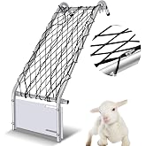 Wonderjune Deck Chair for Sheep Metal Sheep Chair Hoof Trimming Heavy Duty Goat Stand with Webbing Adjustable Width 10-16 Inch Livestock Handling Supplies for Hoof Trimming Lamb, 55.1" x 20.9"