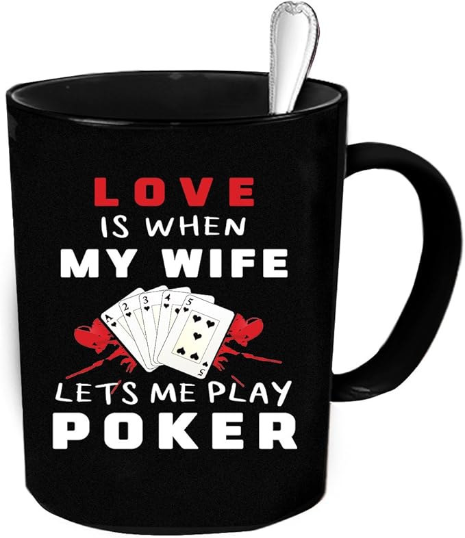 Poker Coffee Mug 11 oz. Poker funny gift. Kitchen & Dining