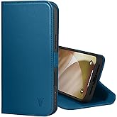 TORRO Leather Case Compatible with iPhone 17 Pro Max 6.9" 2025 - Premium Leather Wallet Flip Case with Kickstand and Card Slots (Compatible with Official MagSafe Chargers) - Blue