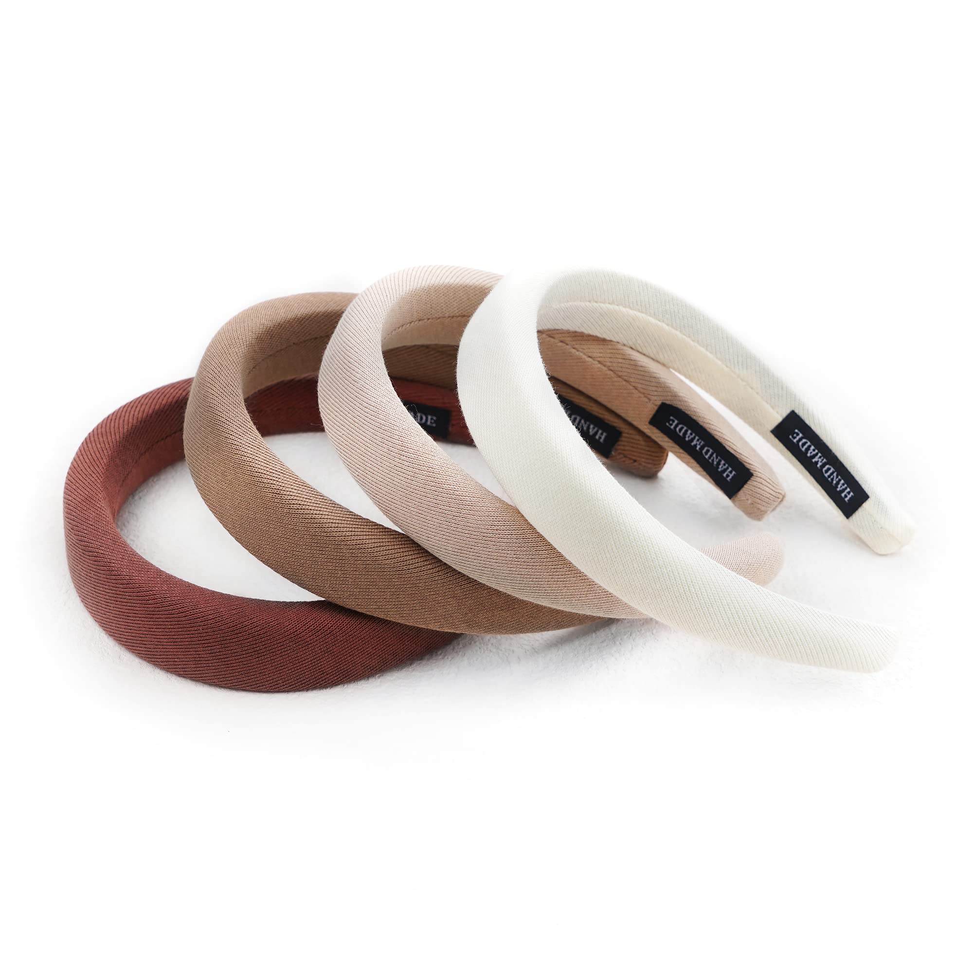 JOYOYO 4 Pcs Padded Headbands for Women Wide Plain Headband Soft Sponge Headbands - Outdoor Hair Accessories for Women and Girls