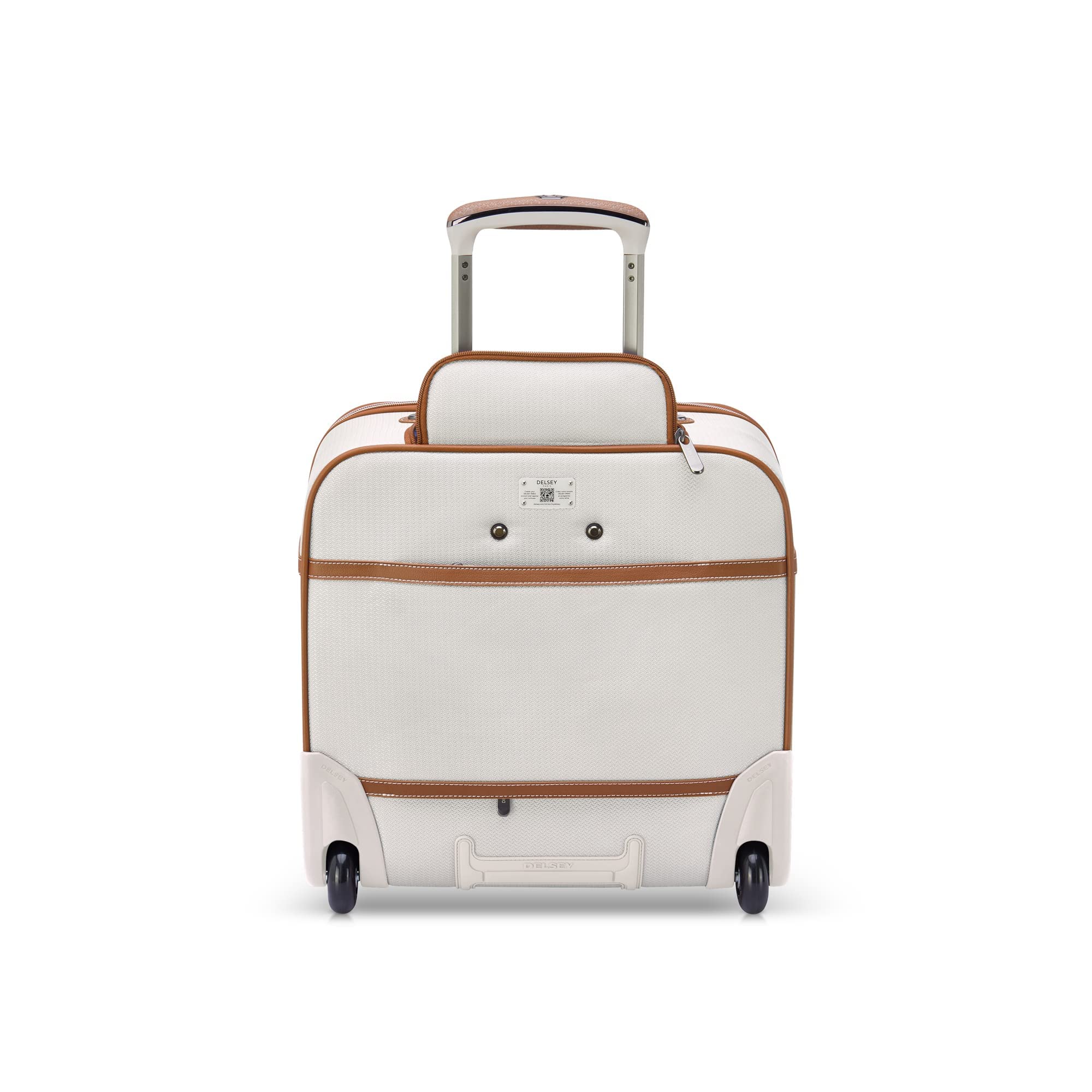 DELSEY PARIS Chatelet 2.0 Softside Luggage Under-Seater with 2 Wheels, Angora, Carry on 16 Inch
