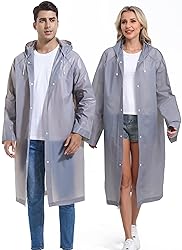 Borogo Rain Ponchos for Adults Reusable 2Pcs