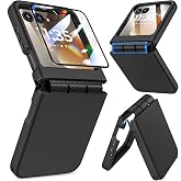 Slim for Motorola Razr 2026/2025/2024 Case with Screen Protector, Black | for Moto Razr 2026/2025/2024 Phone Case, Hinge Protection Dual-Layer Anti-Scratch Shockproof Bumper Cover