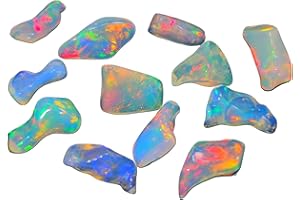 JAI GEMS 20 Pcs of Natural Ethiopian Mined Opal Tumble Gemstone- 5-10mm| loose gemstones| reiki healing| Thanksgiving gift, Gift for her| Welo opals
