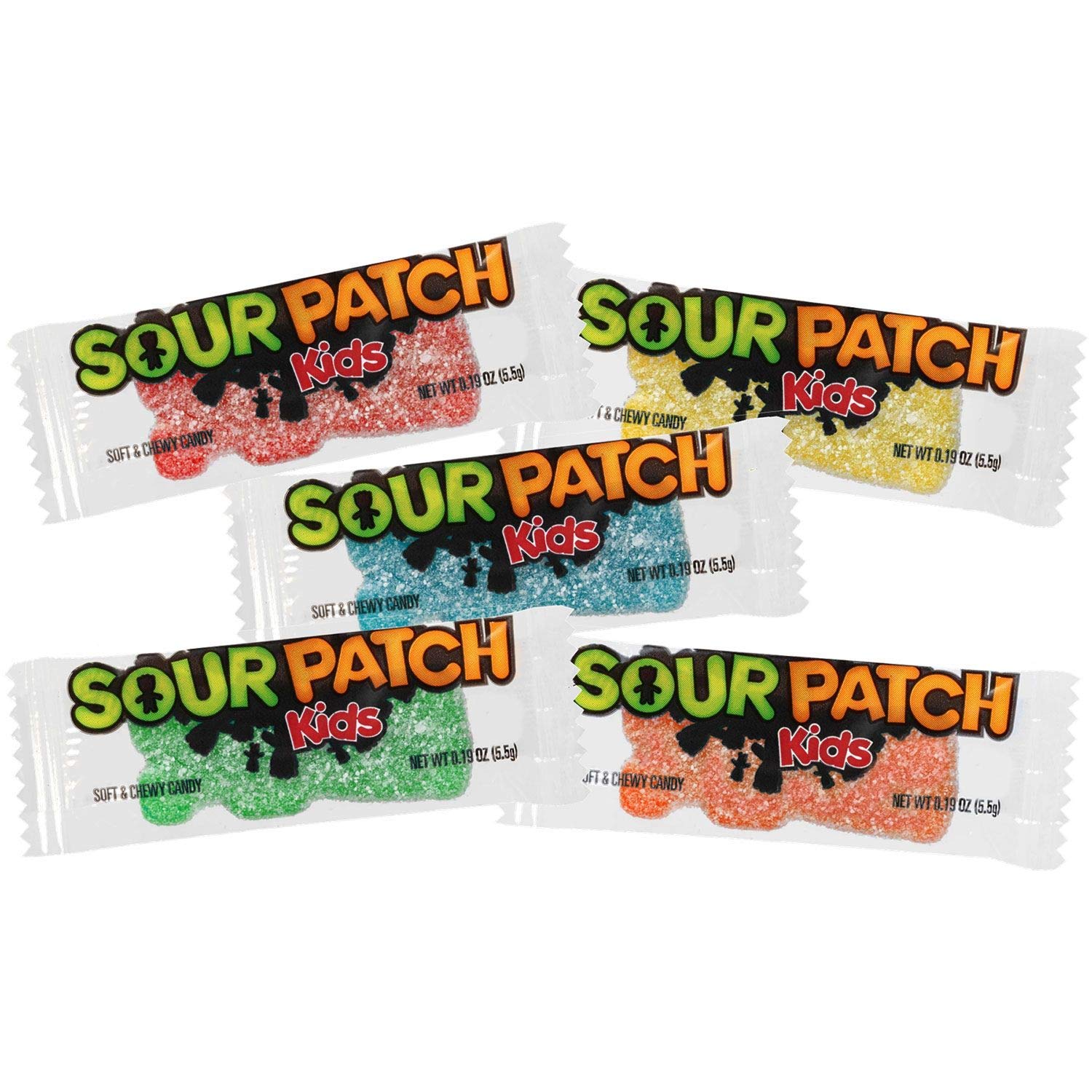 SOUR PATCH KIDS Big Individually Wrapped Soft & Chewy Candy, 240 Count : Sour Flavored Candies : Grocery & Gourmet Food
