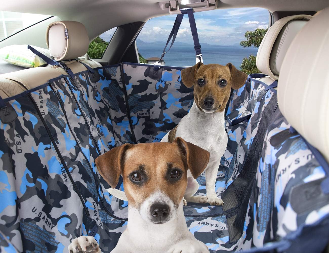 Hesheng Dog Car Seat Cover, Waterproof & Scratch Proof & Nonslip Back Seat Cover - Image 5