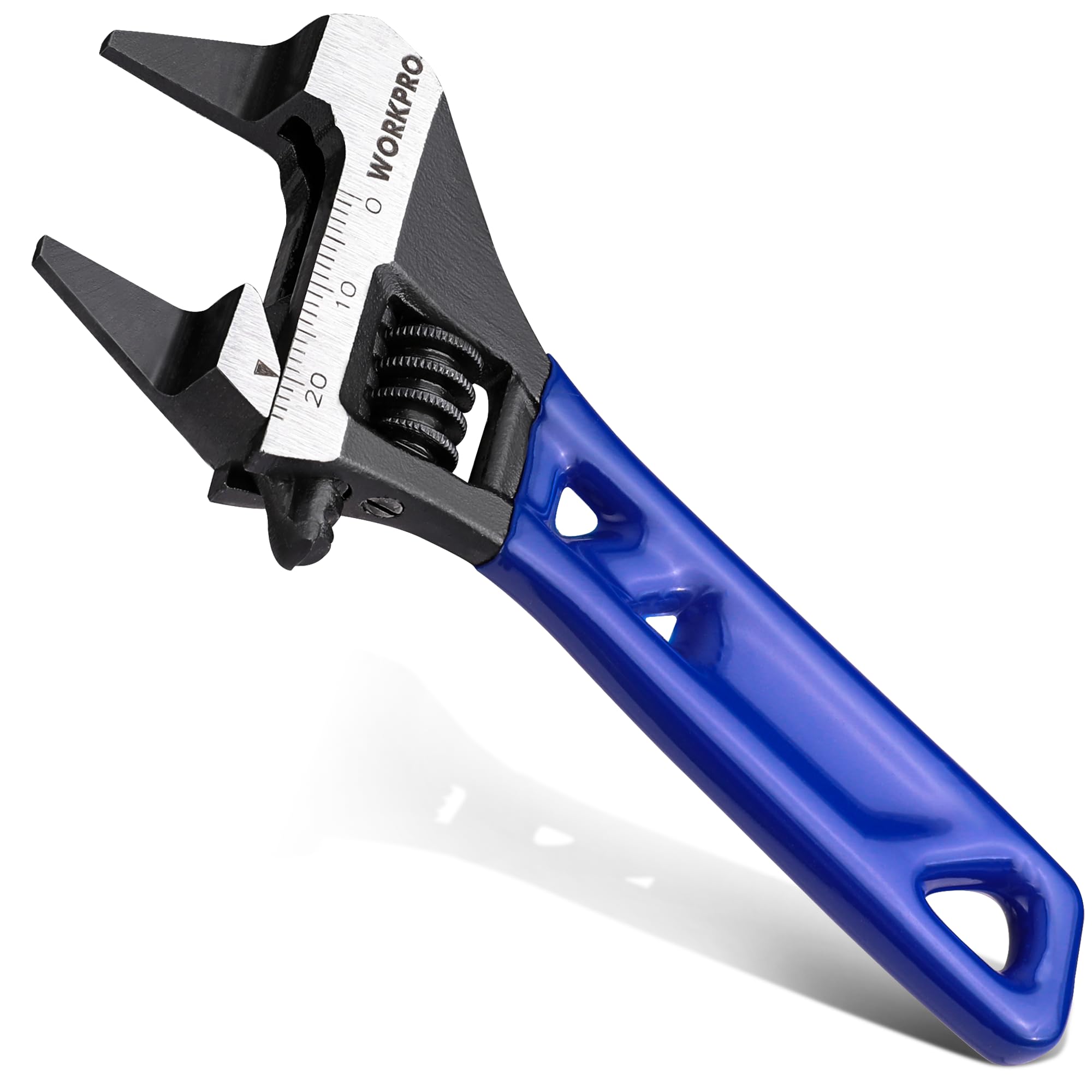 【先端薄型】WORKPRO モンキーレンチ ミニ ワイドモンキー アジャスタブルレンチ 水栓レンチ シートタイプ 120mm 最大開口24mm 調整可能 目盛付 CR-V 水道管 水栓 配管 自動車 オートバイ修理 機械修理 の商品画像