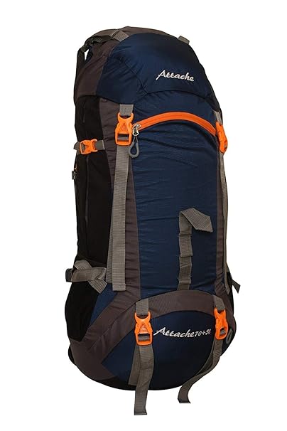 Attache 1026R Rucksack, Hiking Backpack 75Lts (Navy Blue) with Rain Cover