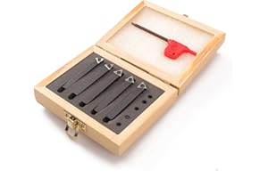 Oudtinx 5PCS Indexable Carbide Turning Tools Set 1/4"