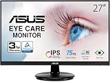ASUS 27" 1080P VA27DCP Monitor IPS 75Hz USB-C 65W PD Speakers Adaptive-Sync view 1