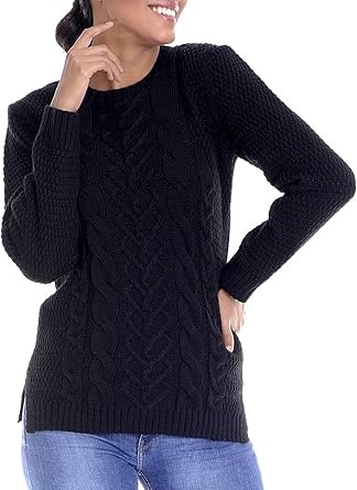 Leif Nelson Pull En Tricot Pour Femme Basic Pull En Tricot Avec Col Rond Moderne En Laine A Manches Longues Sweat Shirt A Manches Longues Le Meilleur Des Vetements Pour Femmes Ln10195 Amazon Fr