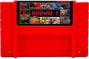 Retrotech Super 900 In 1 Cartridge For SNES Super Nintendo 16Bit Game Console - Red