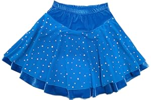 JoyCan Ice Skating Skirts Girls Soft Velvet Kids Children Skate Team Training Black Skirts Girls Skiing Figure Skating Dress