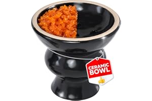 Black Ceramic Hookah Bowl Set – Ceramic Shisha Bowl Black for Smoking Hooka - Classic Hookah Head by M. ROSENFELD - Sisha Hookah Bowl Ceramic (Pack of 1)