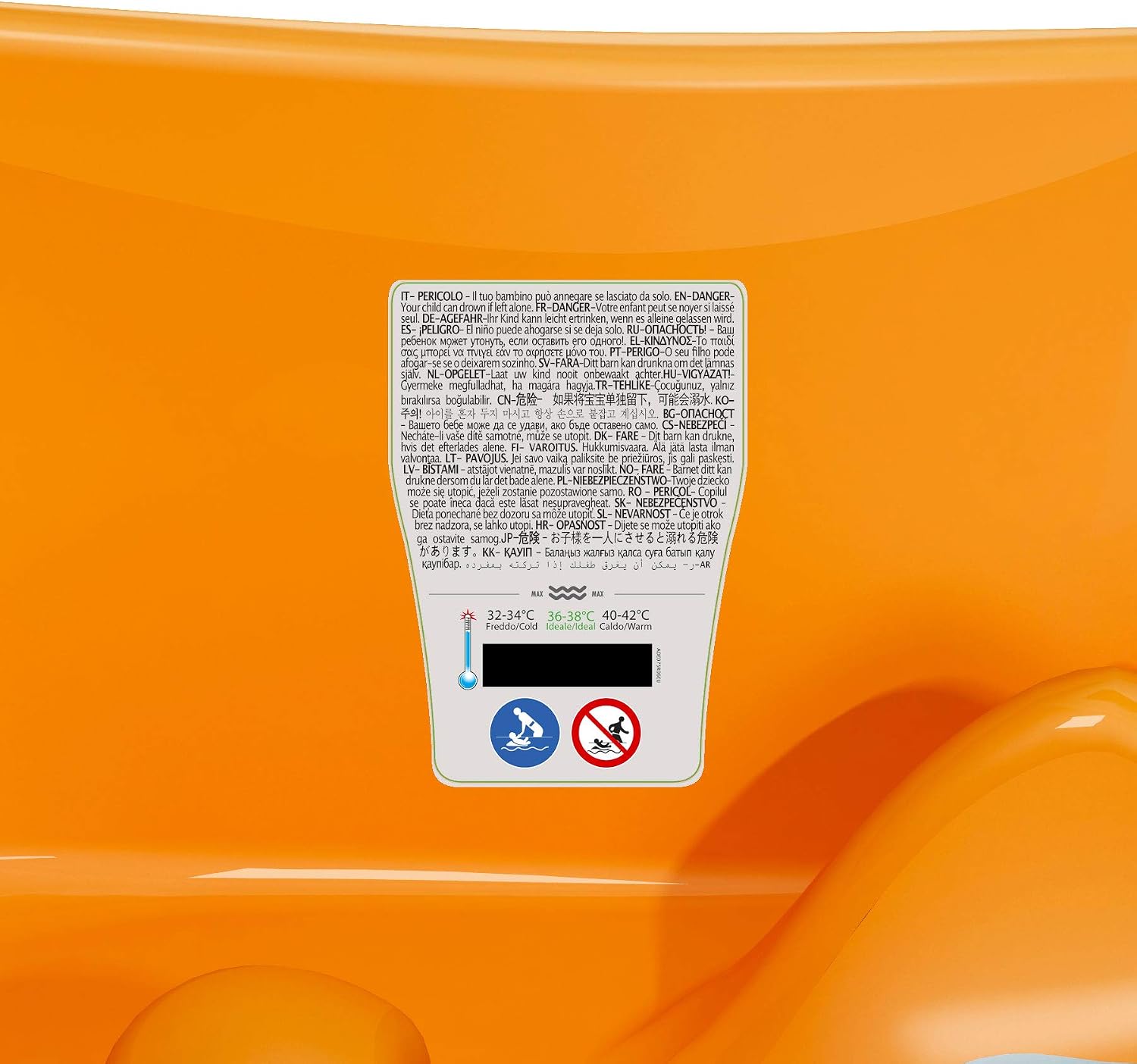 OK Baby N38234540X Onda Baby Bathtub Orange, 1 Unità (Confezione da 1) - Image 5
