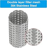 PATIKIL 4 Pcs 22mm OD 80 Mesh Y Strainer Filter Screen 304 Stainless Steel view 3