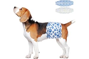 Dono Dog Diapers Male Disposable Male Dog Wraps 40ct Doggie Diapers Wetness Indicator Leak-Proof Dog Belly Wraps, Rapid-Dry Gel Technology Puppy Diapers for Excitable Urination Incontinence, Medium