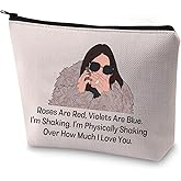 BLUPARK Real Housewife Makeup Bag Reality TV Gift Physically Shaking Over How Much I Love You Cosmetic Bag for Fans(Roses Are Red)
