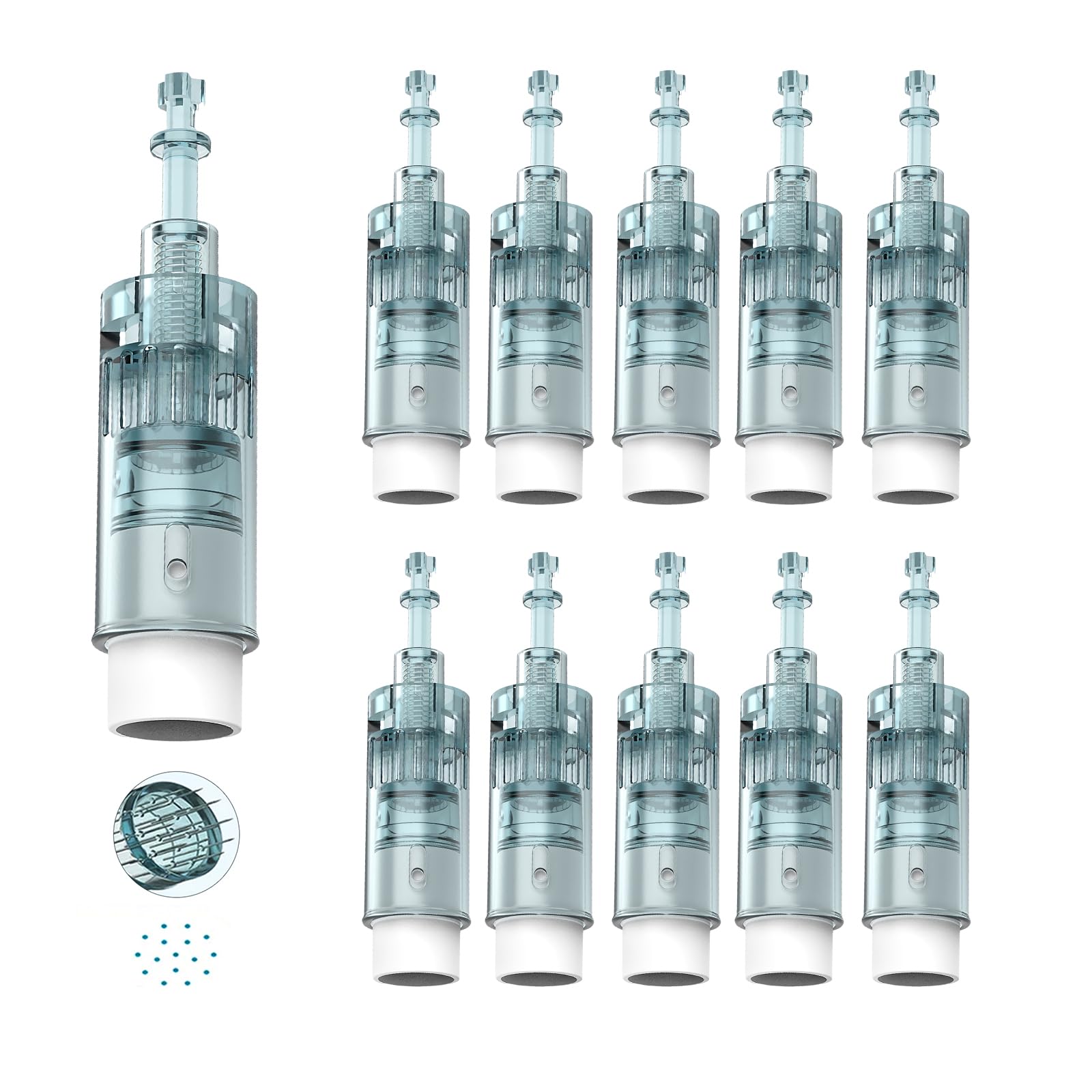 Dr.pen Ultima M8 16 Pin Replacement Cartridges, Original Dr Pen Replacement Part for Microneedling Pen M8 Model, Authentic Disposable Replacement Cartridges (16 PIN, 10Pcs)