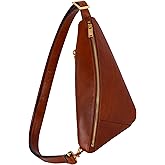 Time Resistance Leather Sling Bag - Full-Grain Leather Bag - Chest Bag for Men and Women