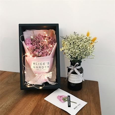 Amazon Mokos プリザーブドフラワー 枯れない花 プレゼント ギフト花束 母の日 バレンタイン ホワイトデー 誕生日 押し花 ドライフラワー ピンク プリザーブドフラワー オンライン通販