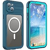 Kfifsiso Phone Case Compatible with iPhone 15 6.1 inch,Magnetic Waterproof DropProof Snowproof Anti-Scratch Heavy Duty Full Body ProtectiveCase, Teal