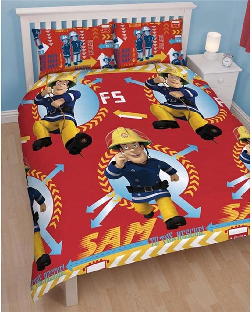 fireman sam cot duvet set