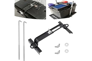 dawfall Pack-1 Automotive Power Holder, Adjustable Length Thickened Crossbar Power Tie-Down Device, Stable Anti-sway Mounting Bracket with 10.6"/270mm J-Bolts, Universal for Car Accessories (Black)