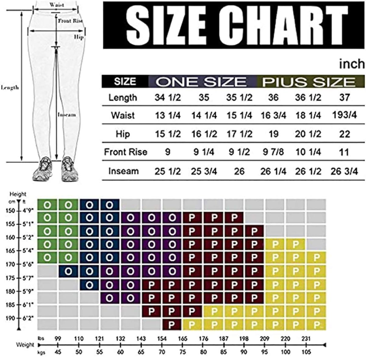 yeuG Black Leggings for Women Non See Through-High Waist Leggings Tummy Control Pants: Clothing