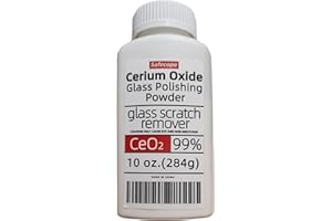 SAFECOPE 10 OZ (284g) 99% Cerium Oxide Glass Polishing Powder 9-15µm Removes Scratches - Automotive Glass, Architectural Glass, Household Panels, Shower enclosures, Fish Tanks, Store Windows,