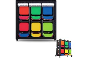 Mindsoft Folding Chair Rack Cover - Heavy-Duty 72" x 37" x 72" Waterproof Metal Storage Cover, Oxford Fabric with Elastic Hem & Vent, Black