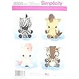 Simplicity Patterns Animal Stuffies Size: Os (One Size), 8034