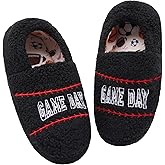 Little Kids Big Boys Ball Sports Slippers, Kids Warm House Shoes - Cute Winter Nonslip Indoor Basketball Football Baseball Slippers