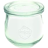 Weck 19673 Tulip Shaped Jars 370 ml Pack of 6 Tulip Shape Jars, Transparent