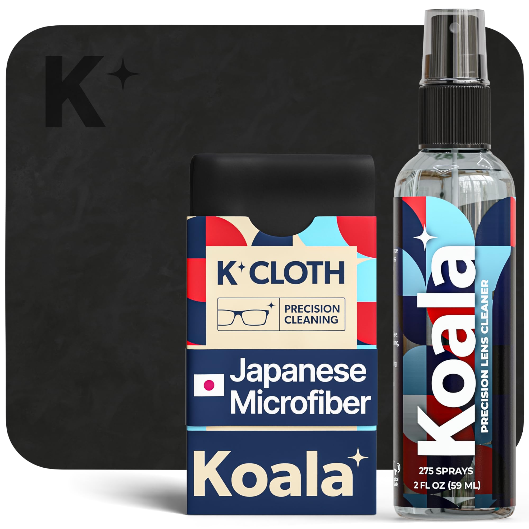 Koala Eyeglass Lens Cleaner Spray Kit | Japanese Microfiber (6 Piece Set)