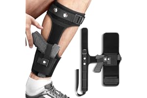 EZshoot Ankle Holster with Magazine Pocket, Tight-Fitting Deep Concealment Gun Holster Compatible with Glock 43 26 19, SIG P365, Shield 9mm, Springfield,Ruger LCP, Bodyguard 380 and Similar Guns