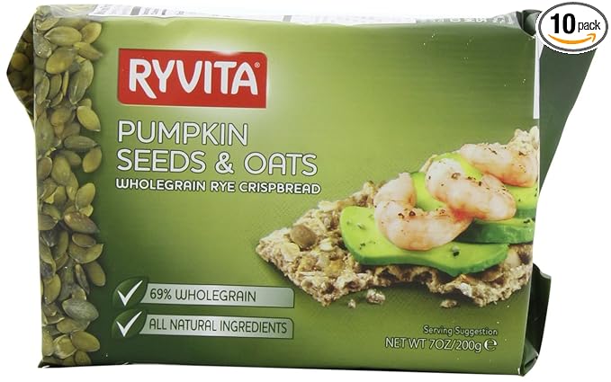 Amazon Com Ryvita Whole Grain Rye Crispbread Pumpkin Seeds