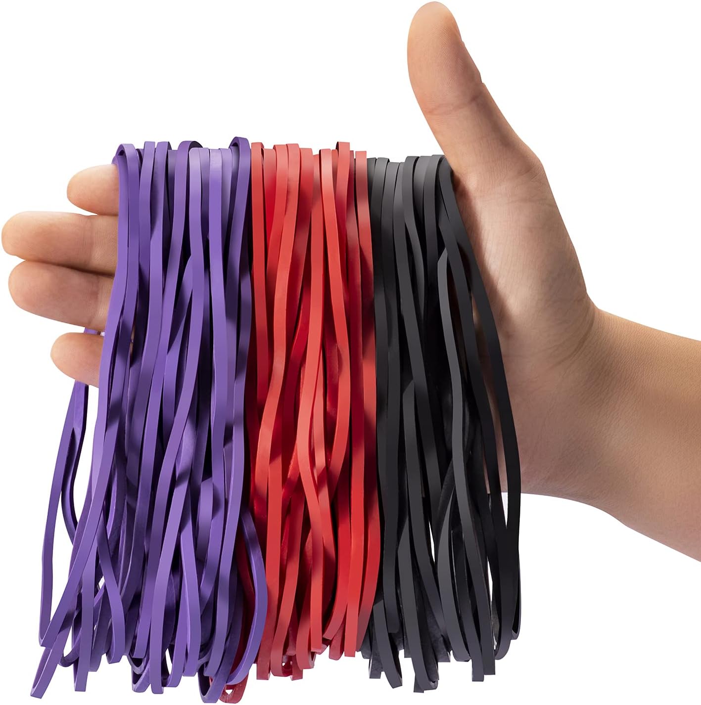 Hongyitime 120 PCS Large Rubber Bands, 3 Color, Big Rubber Bands, File Bands Rubber, Giant Rubber Bands, Elastics Bands, Long Rubber Bands, Colored Rubber Bands for Office, Large rubberbands : Office Products