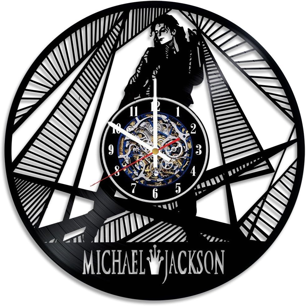 Michael Jackson Design Wall Clock Made from Used Vinyl Record - Get Unique Home or Office Wall Decor - Gift Ideas for his and her – Unique Music Fan Art