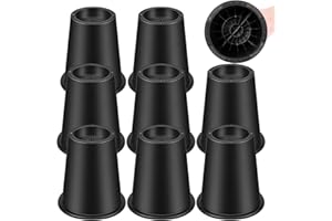 MCXYEM Bed Riser/Furniture Lift Bed/Bed risers/Furniture Lifter/Table risers/Frame Risers Create Under Bed Storage Heavy Duty for Furniture Height Adjustment Round Black (9 Pack, New 6 Inch)