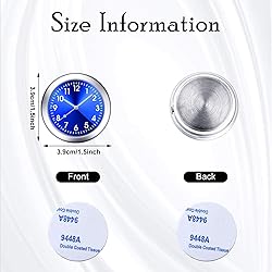 2 Pieces Stick on Dashboard Car Clock Mini Tiny