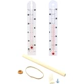 Eisco Sling Psychrometer Classroom Kit, Psychrometer Kit, Wet Bulb, 15 Pack | Humidity Thermometer Readings Reveal Relative Humidity, Psychrometric Charts for Lab Study, Complete 7-Piece Set for Students