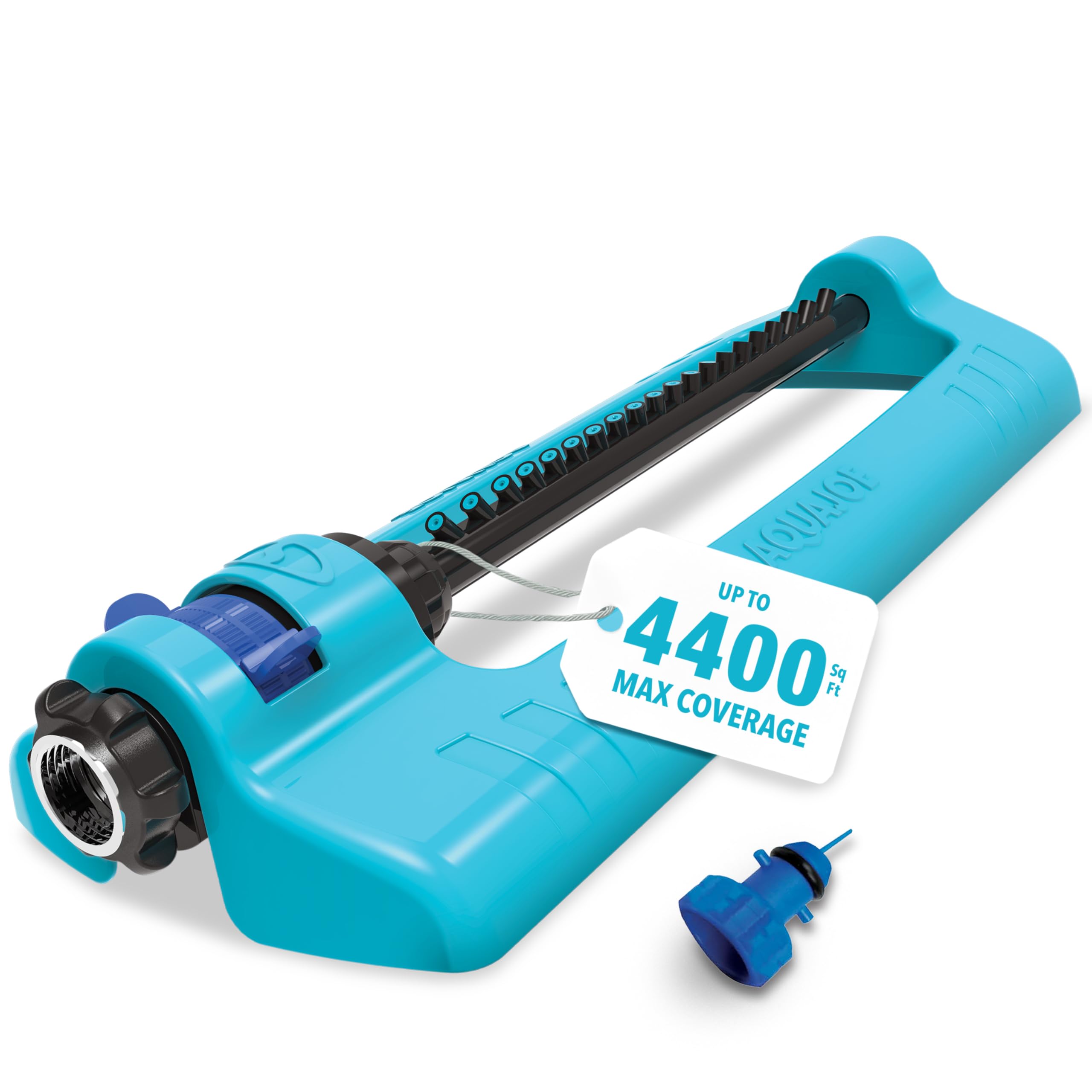 Sun Joe SJI-OMS20 Aqua Joe 4,400 Sq Ft Coverage Indestructible Oscillating Sprinkler, Blue