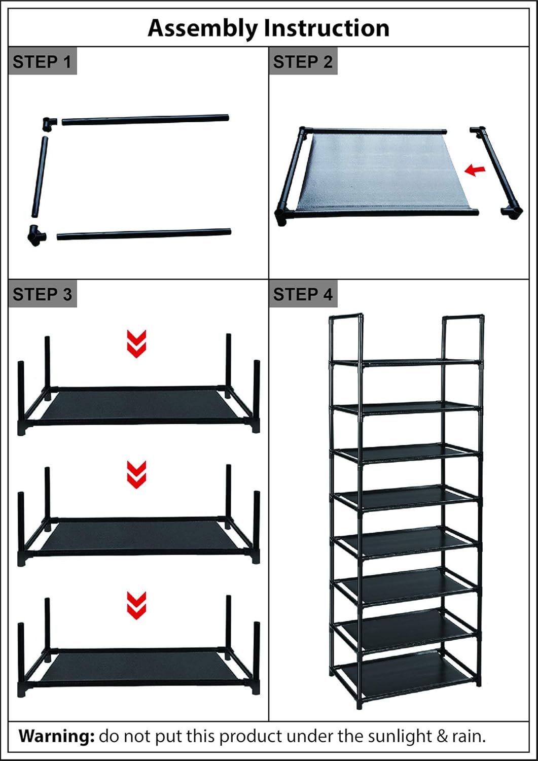 hoobro shoe rack on Clothing Closet Storage Fiducial Home 8 Tiers Shoe Rack 16 20 Pairs Sturdy Shoe Shelf Shoe Organizers