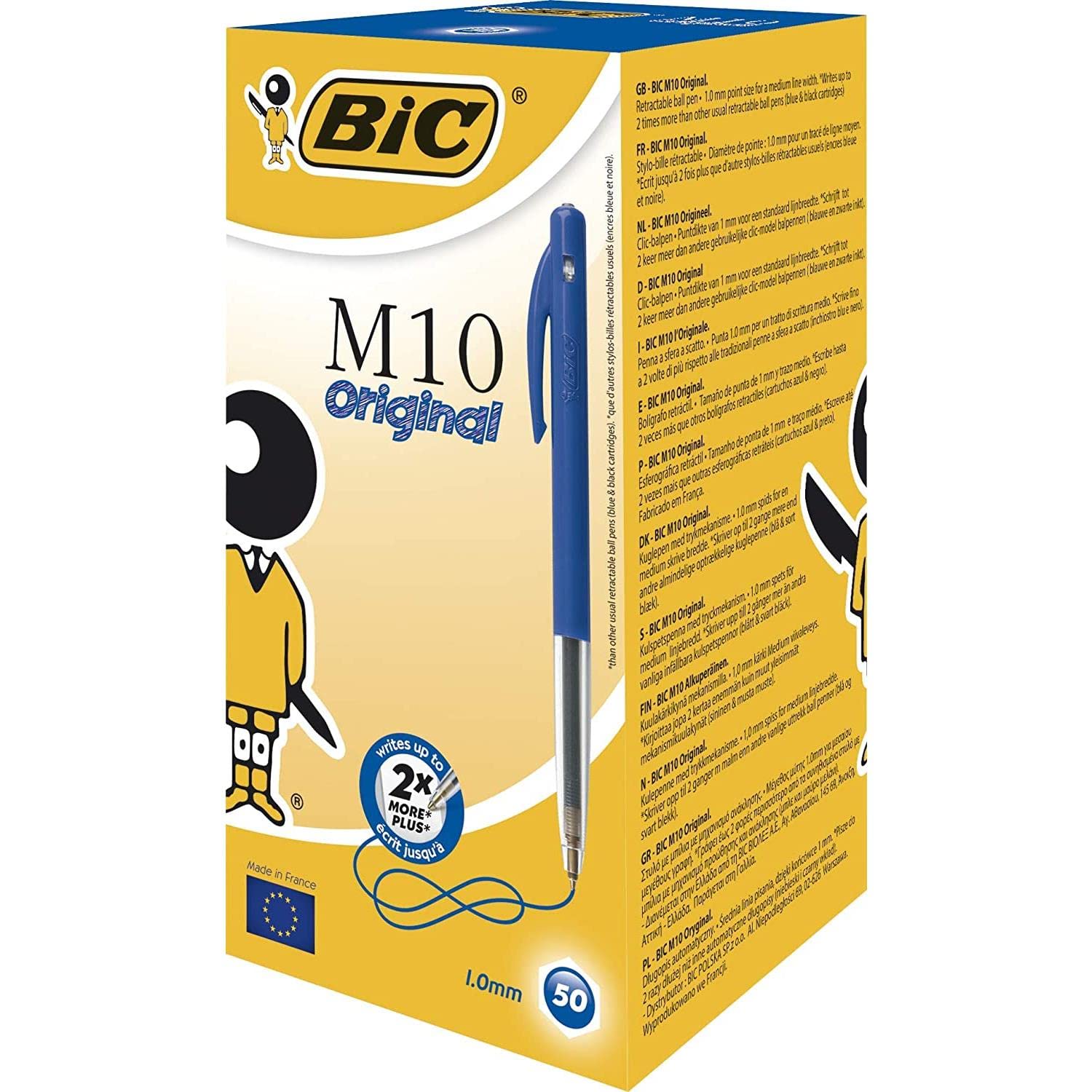BIC M10 Original Ballpoint Pens Blue 50 Box